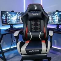 Vente directe d'usine de chaises de jeu en similicuir, adaptées aux bureaux à domicile, ergonomiques, avec dossier haut et accoudoirs 4D