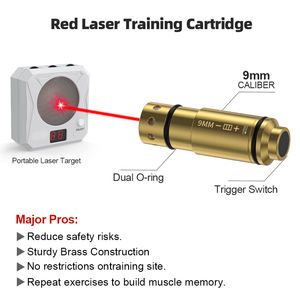 Cartouche d'entraînement laser 9*18 à tête plate courte 9MM, lumière rouge haute précision, pour fabricant - Product Image 4