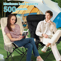 Chaise de camping pliante portable en métal au design moderne avec dossier pour les voyages en plein air Parc de jardin Barbecue Parcs de camping