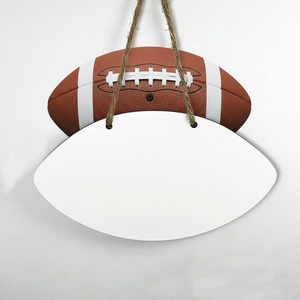 Targa in MDF a Forma di Pallone da Calcio per Sublimazione, Insegna Sportiva in <span class=keywords><strong>Legno</strong></span> da Appendere per Stampa a Caldo, Regali Personalizzati - Product Image 1