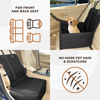 Siège d'auto pour chien extra stable pour chiens de petite à moyenne taille Parois renforcées et 3 ceintures Siège d'auto étanche pour animaux de compagnie pour l'arrière et l'avant