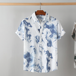 Camisas Hawaianas de Algodón Personalizadas al por Mayor 2025 para Hombre, Estampadas, de Manga Corta, Ecológicas, Transpirables, de Secado Rápido, para Vacaciones de Verano - Product Image 2