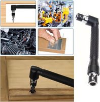 Manche de tournevis à embout 1/4 de pouce, clé à angle droit en L de 90 degrés, support d'embouts pour perceuse