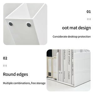 Hộp đựng đồ đa năng để bàn hiện đại GREENSIDE bằng nhựa PET, kiểu dáng chữ nhật mới, có ngăn chia, dùng để đựng đồ trang điểm, văn phòng phẩm - Product Image 2