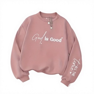 Sudadera de Cuello Redondo Extra Grande Estilo Vintage Minimalista para Mujer, Marca Hardihood International, Color Beige con Estampado Geométrico en Relieve y Manga Larga - Product Image 1