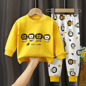 Pyjamas thermiques en coton respirant pour garçons et filles, motifs animaux, pour 1 à 6 <span class=keywords><strong>ans</strong></span>, automne-hiver, chaleur garantie - Product Image 3