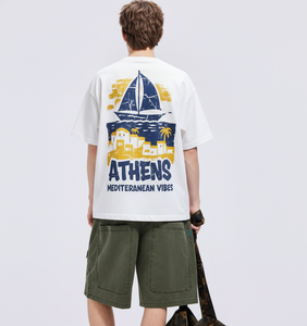 Camiseta Personalizada para Hombre, 100% Algodón Jersey, de Alta Calidad, Transpirable, Estilo Urbano, Cuello Redondo, Sólida, 200g, Corte Regular para Todas las Temporadas - Product Image 2