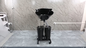 Mobilier de salon d'hôpital professionnel équipement de coiffure évier de shampooing portable avec roues 2 seaux <span class=keywords><strong>lavabo</strong></span> de coiffure - Product Image 3