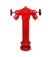 Pilier humide extérieur R 2 voies bouche d'incendie vannes en alliage d'aluminium 2.5 "pour pompier de lutte contre l'incendie