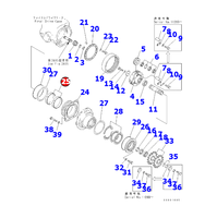 235-22-11750 235-22-11780 235-22-11851 234-23-12520 07012-50130 07012-00130 Pièces de niveleuses pour GD825A-2 BUSHING 235-22-11140