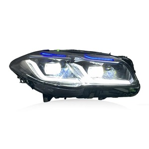 Fari anteriori SJC Auto Dual DRL stile <span class=keywords><strong>G</strong></span> per BMW F10 F11 520i 535i 525i M5 Serie 5 2011-2017, fari a LED modificati bianchi e gialli - Product Image 3