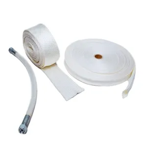 EKO hot sales high silica fiber braided sleeve for hose and cable heat protection fire resistant braided sleeves