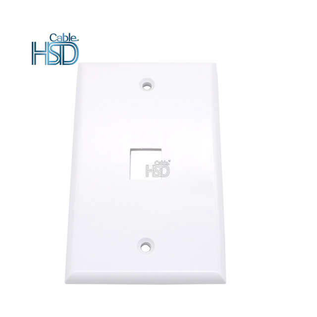 Hot-selling US Type 1 Ports Wall Plate for Keystone Internet Connection Plastic RJ45 Face Plate