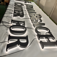 Enseigne personnalisée en lettres 3D rétroéclairées, enseigne en acrylique, enseigne commerciale, logo, signalétique extérieure, enseignes lumineuses à LED