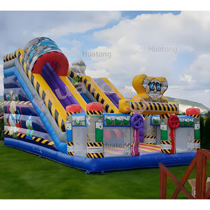 אוויר pvc מסחרי להקפיץ קפיצות טירה מתנפחים ילדים משולב משחקים עם שקופית בית להקפיץ - Product Image 4