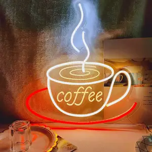 Coffee Sign Led Neon Landscape Popular Acrylic Luminous Illuminated Channel Letters Neon signs