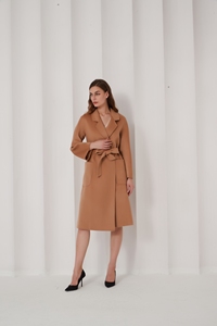 <span class=keywords><strong>Cappotto</strong></span> da <span class=keywords><strong>Donna</strong></span> Lungo Elegante di Lusso 2026 Fatto a Mano su Misura in 100% Pura Lana e Vera Pelliccia di Pecora <span class=keywords><strong>Cashmere</strong></span> per l'Inverno - Product Image 4