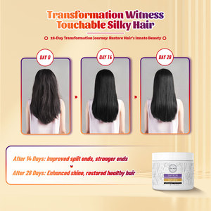 Mascarilla capilar con extracto de azafrán con logotipo personalizado OEM/ODM certificada BSCI para el tratamiento del cabello dañado, cutículas lisas, puntas antiabiertas - Product Image 5