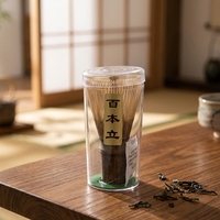 Ensemble de thé matcha japonais en gros, fouet et cuillère en bambou de qualité cérémonielle, fouet à matcha avec logo personnalisé, kit de thé matcha