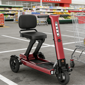 Электрический скутер для реабилитации пожилых людей, складной, с бесщеточным двигателем, рама из алюминиевого сплава, аккумулятор 36В, передние колеса 8 дюймов, задние 10 дюймов - Product Image 1