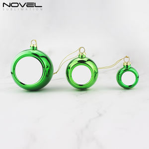 Promoción 4/6/8CM Galvanizado Brillante Colorido Sublimación Bola de Navidad - Product Image 3