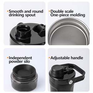 Vaso Mezclador de Acero Inoxidable Aislado y Hermético de 20 oz con Logotipo Personalizado, Libre de BPA, Doble Pared, Recubrimiento en Polvo, Botella para Batidos de Proteínas - Product Image 4