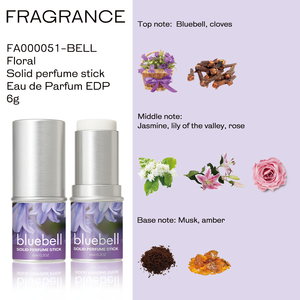 Perfume Sólido en Barra al por Mayor, Personalizado, <span class=keywords><strong>de</strong></span> Larga Duración, con Fragancia Floral Cítrica, <span class=keywords><strong>de</strong></span> Campanilla Azul, Cereza y Almizcle Blanco - Product Image 2