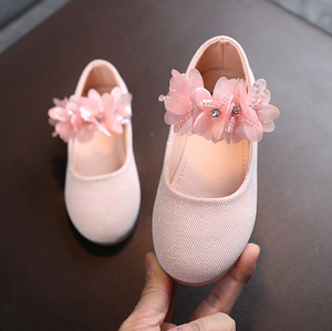 MYWAY Mode enfants perlé petite fleur fille princesse chaussures chez les enfants cristal à semelle souple chaussures de danse - Product Image 5