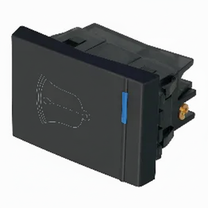 Scatola con 12 unità interruttore campanello, moduli 1.5, linea spagnola, nero - Product Image 1