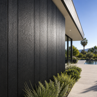 Panneaux muraux en teck carbonisé Shou Sugi Ban, revêtement en bois carbonisé T&G, taille personnalisée, Tectona Grandis pour bardage architectural