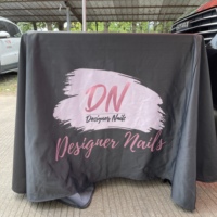 Nappe de table en polyester durable et écologique Aisa Display, imprimée numériquement, pour les événements de fête et promotionnels