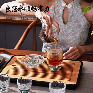 Handcrafted Crystal Glass Kung Fu <b>Tea</b> <b>Set</b> With Lid Home Business Gift Turquoise Moissanite Round Style - Product Image 3