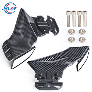 Phụ tùng độ xe máy đua đường trường, màu carbon, phổ thông, thể thao, cánh gió cố định, gương chiếu hậu - Product Image 1