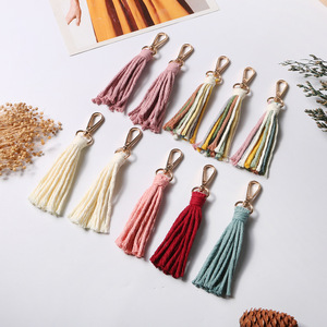 Ornements transfrontaliers, <span class=keywords><strong>porte</strong></span>-clés, pendentifs, cordes en coton artisanales, pompons, décorations de sacs, <span class=keywords><strong>porte</strong></span>-clés suspendus - Product Image 1