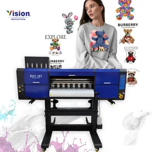 Promotionele Print Logo Heads 60Cm Dtf Printer Voor Tshirt Dtf Afdrukken En Shaker Systeem