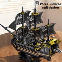 Blocs de construction en gros : Bateau pirate en stock – Kit de construction de navire à voile avec voiles décoratives pour enfants et amateurs