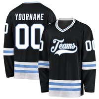 Jersey Hoki Tim Pria 100% Poliester Cepat Kering Ramah Lingkungan 220g OEM, Desain Kustom Sablon Sublimasi Logo Grosir