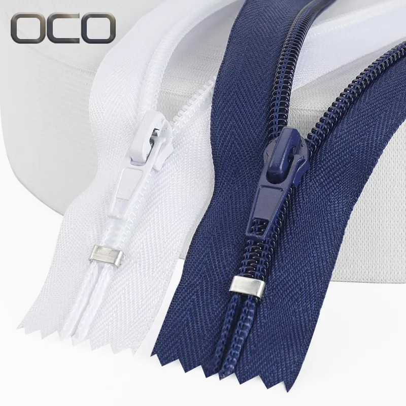 OCO Cerniera In Ottone 5# Nylon Zipper Custom Zipper By The Yard zips for sewing Handbag Bag down jackets