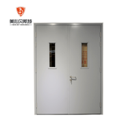 Porte double en acier moderne Mexin Golden House, ignifuge, pour usage intérieur/extérieur d'appartement, avec surface finie