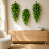 Fougère artificielle de Boston suspendue, plante grimpante en PE, verdure artificielle 80 cm, pour décoration murale intérieure, panier, café, vente en gros