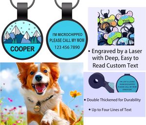 Custom Engraved Stronger Silicone Pet Tag <strong>Personalized</strong> Indian Pattern Scarf Decoration for Dogs Pet Collars Leashes <strong>Harnesses</strong> - Product Image 6