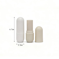 Jialin – Emballage cosmétique vide personnalisé en forme de capsule (3,5 ml) pour baume à lèvres et brillant à lèvres, avec bouchon à vis en aluminium/plastique
