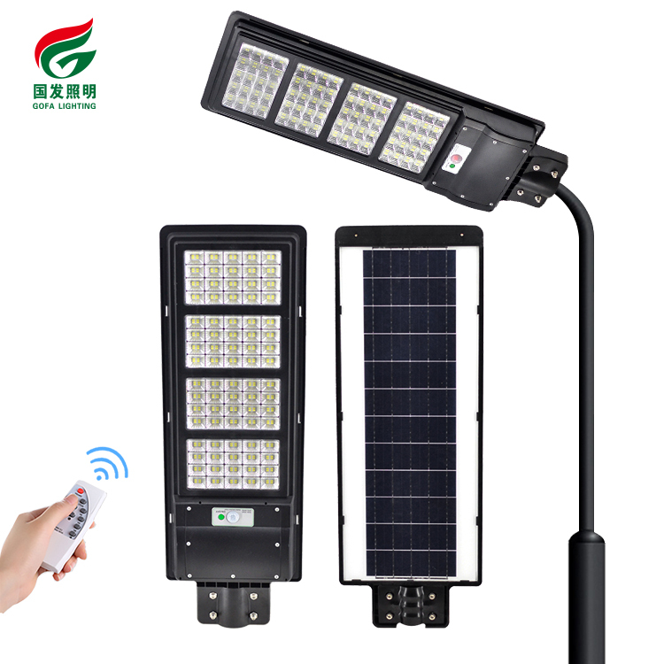 Farola Solar Led todo en uno con Sensor de movimiento integrado para exteriores de jardín