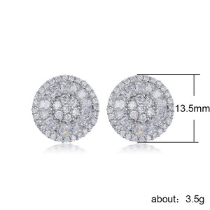 Orecchini a perno rotondi con motivo floreale da donna, accessori per l'orecchio semplici da indossare tutti i giorni - Product Image 5