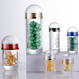 Kích thước khác nhau nghệ tây bột bao bì Jar rõ ràng Acrylic viên nang chai container - Product Image 3