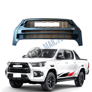 MAICTOP – accessoires de voiture Abs pare-chocs avant en plastique maille Grille Grille pour <span class=keywords><strong>Hilux</strong></span> Revo Rocco 2021 <span class=keywords><strong>2022</strong></span> GR Sport Style Accesorios - Product Image 6