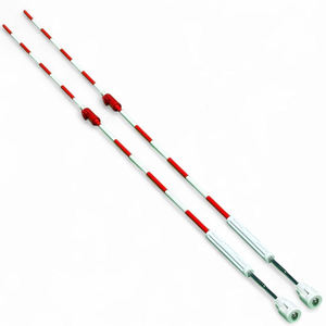 Clamp-On Fiberglass Volleyball Net Fiberglass Antenna Official Competition Marker Pole 10mm Red/White <b>Paint</b> 71" Long - Product Image 1