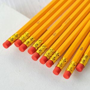 Wholesale Qi Xuan HB Hexagonal Wood Pencil with <b>Eraser</b> for Student Writing Primary School Standard Pencils - Product Image 3