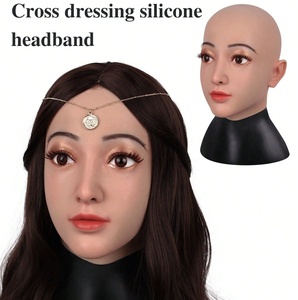 Máscara humana de silicona realista personalizada para Halloween, máscara facial femenina para travestis, transgénero, Drag Queen, fiesta Sissy - Product Image 2