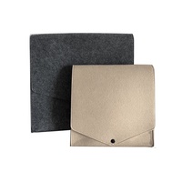Sac à documents en feutre B4 A4 B5 A5 A6 de haute qualité avec bouton personnalisé